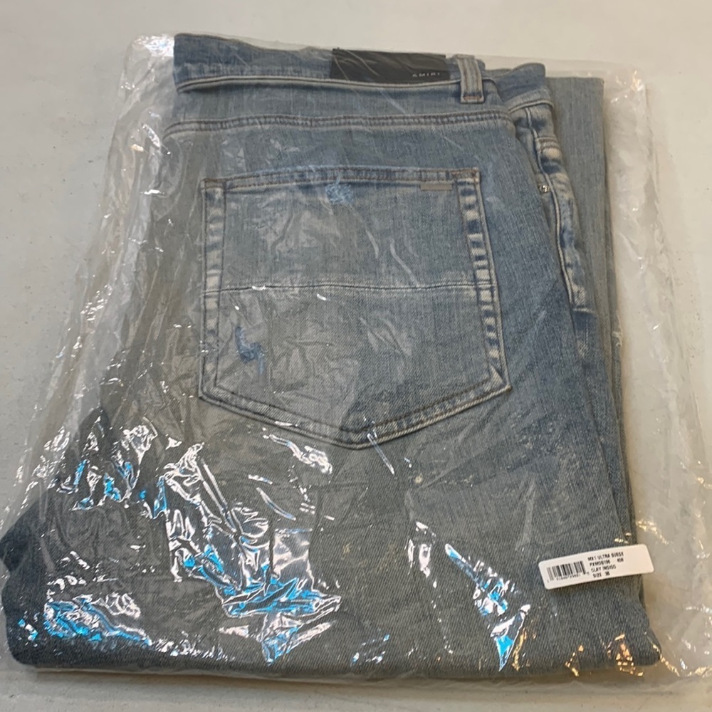 Amiri Mx1 Ultra-Suede Skinny Jeans Size 36 NWT - Picture 3 of 16